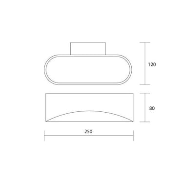Applique isyluce drappo grande mm 250x80x120 led cob 20w 4000k Isyluce Lampade da parete